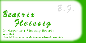 beatrix fleissig business card